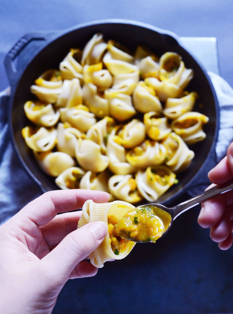 Stuffed Lumaconi with Butternut and Chestnuts - Stuffing