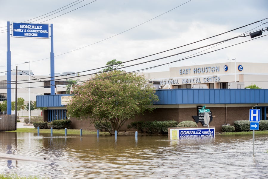 Medical center flooding.