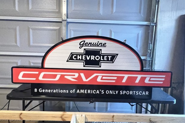 No Reserve: Two Illuminated Corvette Signs