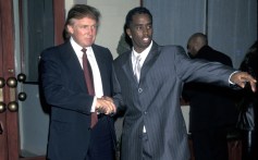Donald Trump and Sean "Puffy" Combs during Grand Opening of Sean Comb's "Justin's Restaurant" at Justin's Bar and Restaurant in New York City, New York, United States. (Photo by Ron Galella/Ron Galella Collection via Getty Images)