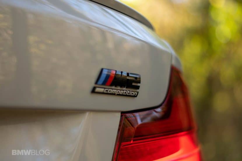 The F87 BMW M2 Competition showing the badge